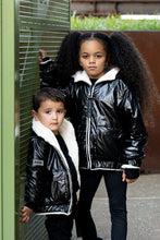 Load image into Gallery viewer, White/Black Reversible Coat