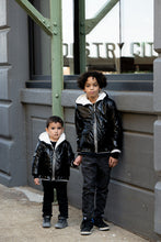 Load image into Gallery viewer, White/Black Reversible Coat