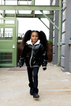 Load image into Gallery viewer, White/Black Reversible Coat